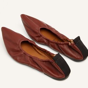 Lovecat Pointed Ballerina Flats 100% Leather